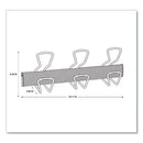 Alba™ wholesale. Wall-mount Coat Hooks, Metal, Silver, 22 Lb, 18.11" X 2.95" X 6.45". HSD Wholesale: Janitorial Supplies, Breakroom Supplies, Office Supplies.