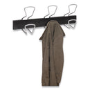 Alba™ wholesale. Wall-mount Coat Hooks, Metal, Silver, 22 Lb, 18.11" X 2.95" X 6.45". HSD Wholesale: Janitorial Supplies, Breakroom Supplies, Office Supplies.