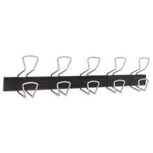 Load image into Gallery viewer, Alba™ wholesale. Wall-mount Coat Hooks, Metal, Silver, 22 Lb, 29.92&quot; X 2.95&quot; X 6.45&quot;. HSD Wholesale: Janitorial Supplies, Breakroom Supplies, Office Supplies.