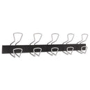 Alba™ wholesale. Wall-mount Coat Hooks, Metal, Silver, 22 Lb, 29.92" X 2.95" X 6.45". HSD Wholesale: Janitorial Supplies, Breakroom Supplies, Office Supplies.
