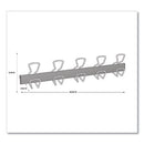 Alba™ wholesale. Wall-mount Coat Hooks, Metal, Silver, 22 Lb, 29.92" X 2.95" X 6.45". HSD Wholesale: Janitorial Supplies, Breakroom Supplies, Office Supplies.