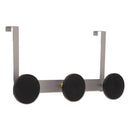 Alba™ wholesale. Over The Door Coat Hook, Metal And Plastic, 3 Pegs, Black. HSD Wholesale: Janitorial Supplies, Breakroom Supplies, Office Supplies.