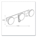 Alba™ wholesale. Over The Door Coat Hook, Metal And Plastic, 3 Pegs, Black. HSD Wholesale: Janitorial Supplies, Breakroom Supplies, Office Supplies.