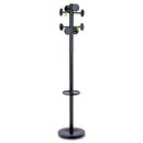 Alba™ wholesale. Stan3 Steel Coat Rack, Stand Alone Rack, Eight Knobs, 15w X 15d X 69.3h, Black. HSD Wholesale: Janitorial Supplies, Breakroom Supplies, Office Supplies.