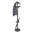 Alba™ wholesale. Stan3 Steel Coat Rack, Stand Alone Rack, Eight Knobs, 15w X 15d X 69.3h, Black. HSD Wholesale: Janitorial Supplies, Breakroom Supplies, Office Supplies.
