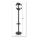 Alba™ wholesale. Stan3 Steel Coat Rack, Stand Alone Rack, Eight Knobs, 15w X 15d X 69.3h, Black. HSD Wholesale: Janitorial Supplies, Breakroom Supplies, Office Supplies.