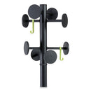 Alba™ wholesale. Stan3 Steel Coat Rack, Stand Alone Rack, Eight Knobs, 15w X 15d X 69.3h, Black. HSD Wholesale: Janitorial Supplies, Breakroom Supplies, Office Supplies.