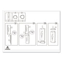 Alba™ wholesale. Triangular Umbrella Stand, 10.25w X 10.25d X 23.67h, Silver Steel-black. HSD Wholesale: Janitorial Supplies, Breakroom Supplies, Office Supplies.