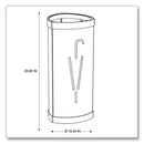 Alba™ wholesale. Triangular Umbrella Stand, 10.25w X 10.25d X 23.67h, Silver Steel-black. HSD Wholesale: Janitorial Supplies, Breakroom Supplies, Office Supplies.
