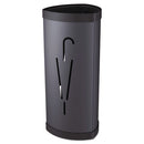 Alba™ wholesale. Triangular Umbrella Stand, 10.25w X 10.25d X 23.67h, Black Steel-plastic. HSD Wholesale: Janitorial Supplies, Breakroom Supplies, Office Supplies.