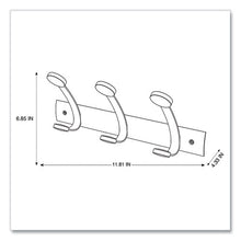 Load image into Gallery viewer, Alba™ wholesale. Wooden Coat Hook, Three Wood Peg Wall Rack, Brown-silver. HSD Wholesale: Janitorial Supplies, Breakroom Supplies, Office Supplies.