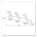 Alba™ wholesale. Wooden Coat Hook, Three Wood Peg Wall Rack, Brown-silver. HSD Wholesale: Janitorial Supplies, Breakroom Supplies, Office Supplies.