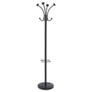 Alba™ wholesale. Viena Coat Stand, Eight Knobs, Steel, 16w X 16d X 70.5h, Black. HSD Wholesale: Janitorial Supplies, Breakroom Supplies, Office Supplies.