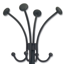 Load image into Gallery viewer, Alba™ wholesale. Viena Coat Stand, Eight Knobs, Steel, 16w X 16d X 70.5h, Black. HSD Wholesale: Janitorial Supplies, Breakroom Supplies, Office Supplies.