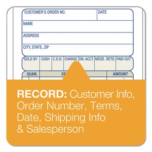 Adams® wholesale. 2-part Sales Book, 3 3-8 X 6 11-16, Carbonless, 50 Sets-book. HSD Wholesale: Janitorial Supplies, Breakroom Supplies, Office Supplies.