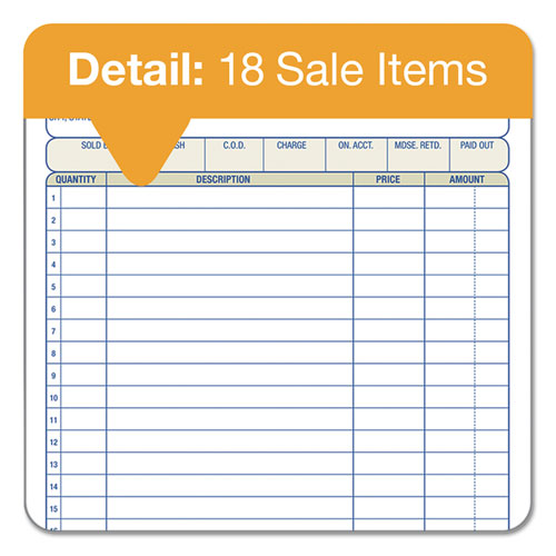 Adams® wholesale. 2-part Sales Book, 7 15-16 X 5 9-16, Carbonless, 50 Sets-book. HSD Wholesale: Janitorial Supplies, Breakroom Supplies, Office Supplies.