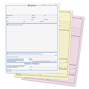 Adams® wholesale. Contractor Proposal Form, 3-part Carbonless, 8 1-2 X 11 7-16, 50 Forms. HSD Wholesale: Janitorial Supplies, Breakroom Supplies, Office Supplies.