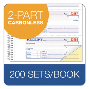 Adams® wholesale. Tops Money-rent Receipt Book, 7 1-8 X 2 3-4, 2-part Carbonless, 200 Sets-book. HSD Wholesale: Janitorial Supplies, Breakroom Supplies, Office Supplies.