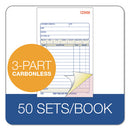 Adams® wholesale. Carbonless Sales Order Book, Three-part Carbonless, 4-3-16 X 7 3-16, 50 Sheets. HSD Wholesale: Janitorial Supplies, Breakroom Supplies, Office Supplies.