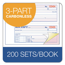 Load image into Gallery viewer, Adams® wholesale. Tops 3-part Hardbound Receipt Book, 7 X 2 3-4, Carbonless, 200 Sets-book. HSD Wholesale: Janitorial Supplies, Breakroom Supplies, Office Supplies.