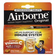 Airborne® wholesale. Immune Support Effervescent Tablet, Zesty Orange, 10-box, 72 Box-carton. HSD Wholesale: Janitorial Supplies, Breakroom Supplies, Office Supplies.