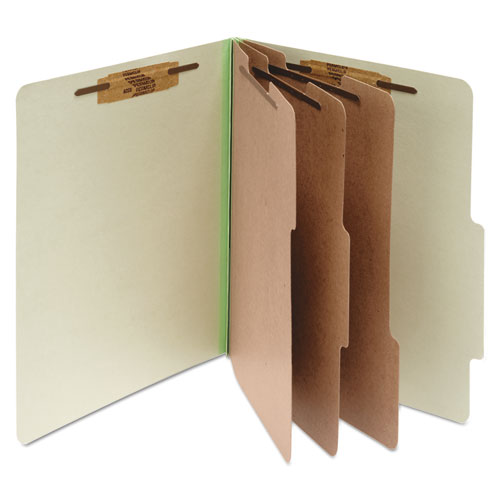 ACCO wholesale. Pressboard Classification Folders, 3 Dividers, Letter Size, Leaf Green, 10-box. HSD Wholesale: Janitorial Supplies, Breakroom Supplies, Office Supplies.