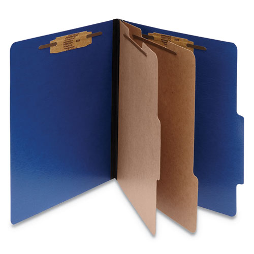 ACCO wholesale. Colorlife Presstex Classification Folders, 2 Dividers, Letter Size, Dark Blue, 10-box. HSD Wholesale: Janitorial Supplies, Breakroom Supplies, Office Supplies.
