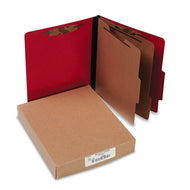 ACCO wholesale. Colorlife Presstex Classification Folders, 2 Dividers, Letter Size, Executive Red, 10-box. HSD Wholesale: Janitorial Supplies, Breakroom Supplies, Office Supplies.