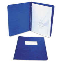 Load image into Gallery viewer, ACCO wholesale. Presstex Report Cover, Side Bound, Prong Clip, Letter, 3&quot; Cap, Dark Blue. HSD Wholesale: Janitorial Supplies, Breakroom Supplies, Office Supplies.