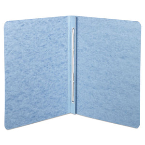 ACCO wholesale. Pressboard Report Cover, Prong Clip, Letter, 3" Capacity, Light Blue. HSD Wholesale: Janitorial Supplies, Breakroom Supplies, Office Supplies.