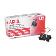 ACCO wholesale. Binder Clips, Mini, Black-silver, Dozen. HSD Wholesale: Janitorial Supplies, Breakroom Supplies, Office Supplies.