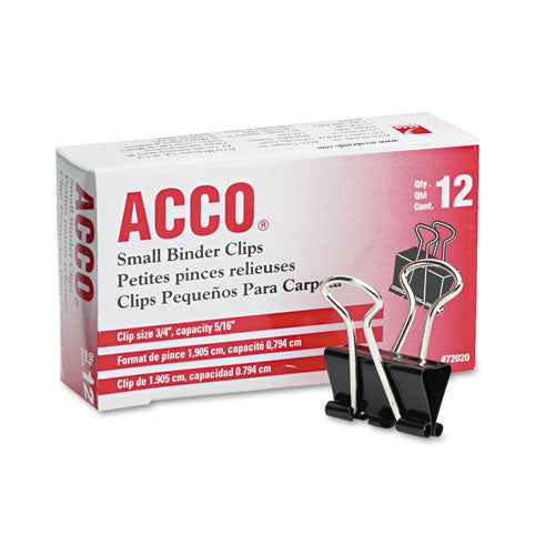 ACCO wholesale. Binder Clips, Small, Black-silver, Dozen. HSD Wholesale: Janitorial Supplies, Breakroom Supplies, Office Supplies.