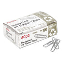 ACCO wholesale. Recycled Paper Clips, Medium (no. 1), Silver, 100-box, 10 Boxes-pack. HSD Wholesale: Janitorial Supplies, Breakroom Supplies, Office Supplies.