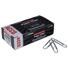 Load image into Gallery viewer, ACCO wholesale. Paper Clips, Jumbo, Silver, 1,000-pack. HSD Wholesale: Janitorial Supplies, Breakroom Supplies, Office Supplies.