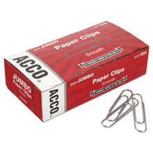 Load image into Gallery viewer, ACCO wholesale. Paper Clips, Jumbo, Silver, 1,000-pack. HSD Wholesale: Janitorial Supplies, Breakroom Supplies, Office Supplies.