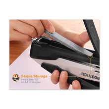 Load image into Gallery viewer, Bostitch® wholesale. Inpower Spring-powered Premium Desktop Stapler, 28-sheet Capacity, Black-silver. HSD Wholesale: Janitorial Supplies, Breakroom Supplies, Office Supplies.