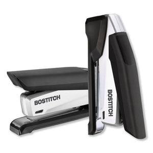 Bostitch® wholesale. Inpower Spring-powered Premium Desktop Stapler, 28-sheet Capacity, Black-silver. HSD Wholesale: Janitorial Supplies, Breakroom Supplies, Office Supplies.