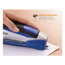 Bostitch® wholesale. Inpower Spring-powered Premium Desktop Stapler, 28-sheet Capacity, Blue-silver. HSD Wholesale: Janitorial Supplies, Breakroom Supplies, Office Supplies.