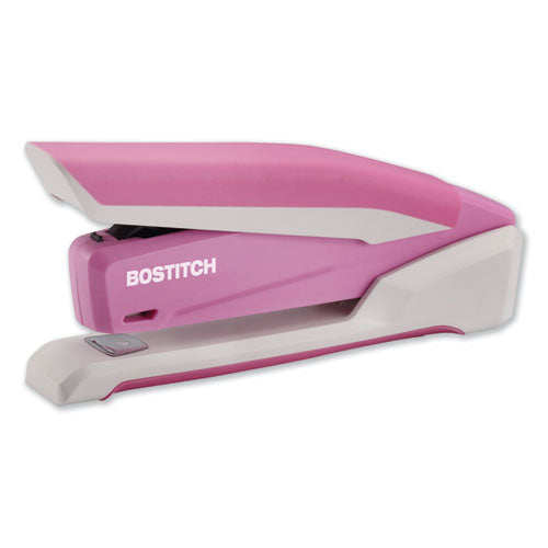 Bostitch® wholesale. Incourage Spring-powered Desktop Stapler, 20-sheet Capacity, Pink-white. HSD Wholesale: Janitorial Supplies, Breakroom Supplies, Office Supplies.