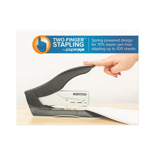 Load image into Gallery viewer, Bostitch® wholesale. Spring-powered Premium Heavy-duty Stapler, 100-sheet Capacity, Black-silver. HSD Wholesale: Janitorial Supplies, Breakroom Supplies, Office Supplies.