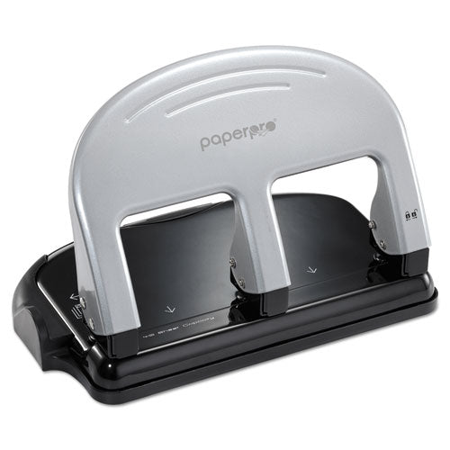 Bostitch® wholesale. Ez Squeeze Three-hole Punch, 40-sheet Capacity, Black-silver. HSD Wholesale: Janitorial Supplies, Breakroom Supplies, Office Supplies.