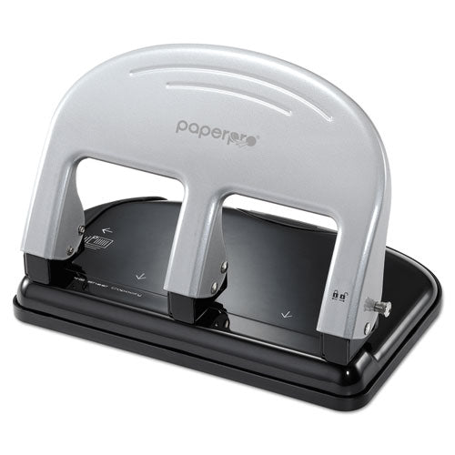 Bostitch® wholesale. Ez Squeeze Three-hole Punch, 40-sheet Capacity, Black-silver. HSD Wholesale: Janitorial Supplies, Breakroom Supplies, Office Supplies.