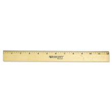 Load image into Gallery viewer, Westcott® wholesale. Wood Ruler With Single Metal Edge, 12&quot;. HSD Wholesale: Janitorial Supplies, Breakroom Supplies, Office Supplies.