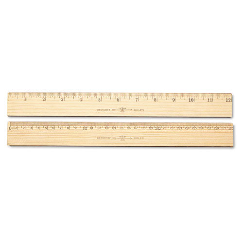 Westcott® wholesale. Wood Ruler, Metric And 1-16