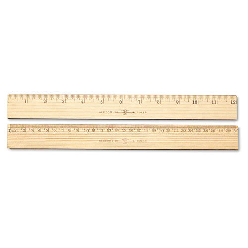 Westcott® wholesale. Wood Ruler, Metric And 1-16" Scale With Single Metal Edge, 30 Cm. HSD Wholesale: Janitorial Supplies, Breakroom Supplies, Office Supplies.