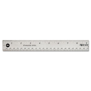 Westcott® wholesale. Stainless Steel Office Ruler With Non Slip Cork Base, 18". HSD Wholesale: Janitorial Supplies, Breakroom Supplies, Office Supplies.