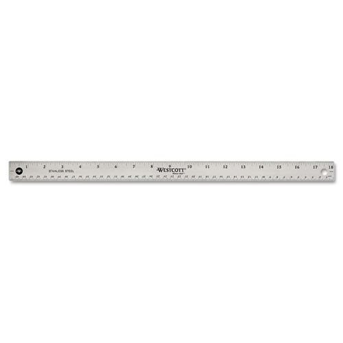 Westcott® wholesale. Stainless Steel Office Ruler With Non Slip Cork Base, 18". HSD Wholesale: Janitorial Supplies, Breakroom Supplies, Office Supplies.