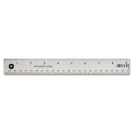 Westcott® wholesale. Stainless Steel Office Ruler With Non Slip Cork Base, 18