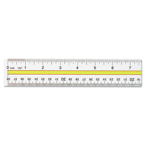 Westcott® wholesale. Acrylic Data Highlight Reading Ruler With Tinted Guide, 15