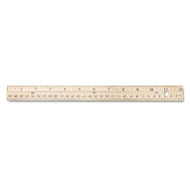 Westcott® wholesale. Hole Punched Wood Ruler English And Metric With Metal Edge, 12